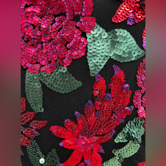 $699 BADGLEY MISCHKA Collection Sequined Sheath Evening Cocktail Party Dress - Picture 7 of 10